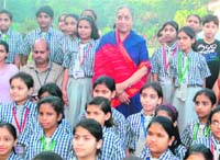 The students, led by Public Relations Officer of the school Anup Sharma, are on a four-day study tour of Uttarakhand. The Governor interacted affectionately with the students and answered their queries.