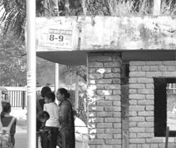 A bus queue shelter in Phase-II.