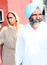 Balwinder Singh and Gurvinder Kaur, parents of Gagandeep Singh.