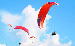 A scene at the Himalayan National Paragliding Championship at Bir Billing.