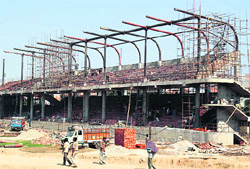 An under-construction Guru Gobind Singh Stadium in Jalandhar where World Kabaddi Cup matches will be played