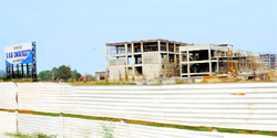 A view of the DAV University under construction at Sarmastpur village on Pathankot Road in Jalandhar