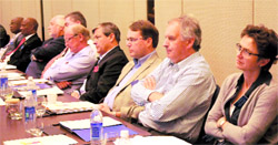 Delegates attending the annual conference of Inter-continental Grouping of Accountants and Lawyers (IGAL) in Chandigarh on Thursday
