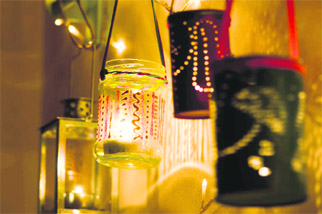 Colourful lanterns in a variety of materials are a rage this year