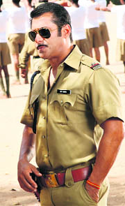 In Dabangg, Salman Khan is an action hero with a heart of gold