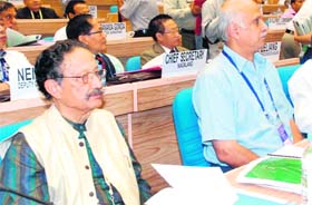 Chief Minister BC Khanduri attends a meeting of the National Development Council in New Delhi on Saturday