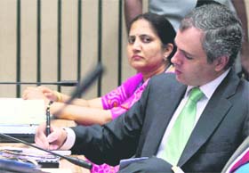 J&K CM Omar Abdullah at the NDC meeting