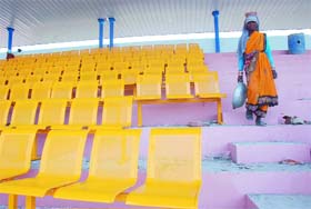 A view of the stadium in Bathinda that will host the World Cup Kabaddi from November 1
