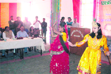 A cultural programme being presented at a function at MPG College in Mussoorie 