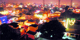 Dehradun city as seen on Diwali night.