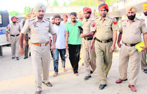 The accused being taken to a court in Anandpur Sahib on Friday.