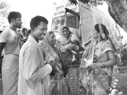 An awareness campaign in Bihar for Right to Information 