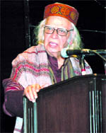 Prof Yashpal, former Chairman of the UGC, addresses a seminar in Shimla on Saturday