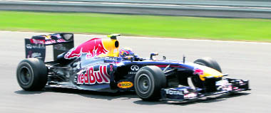 Red Bull-Renault driver Sebastian Vettel powers his car during the qualifying session of the Formula One Indian Grand Prix in Greater Noida on Saturday.