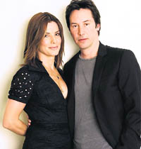 Sandra Bullock's with Keanu Reeves