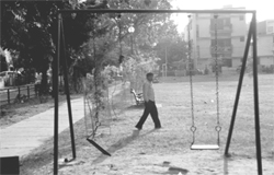 Broken swings at a park in Phase IIIB1 of Mohali.