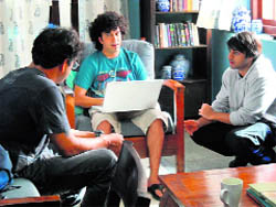 A still from an advertisement featuring Gurpreet Saini ( center)