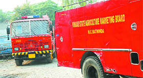 Fire-tenders of the Bathinda fire station have been parked in the stadium to avoid any untoward incident during the inauguaral ceremony of Kabaddi World Cup. 