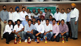 The winning team along with the faculty of the Baba Farid College, Deon.