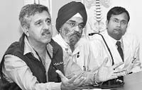 Experts at a press conference in Chandigarh on Monday.