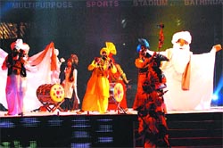 a cultural item being presented