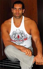 Dalip Singh Rana aka The Great Khali in Bathinda during the inaugural ceremony of the World Kabaddi Cup-2 on Tuesday