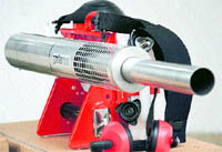 A hand-held fogging machine, which was recently purchased from Germany by the Ludhiana Municipal Corporation