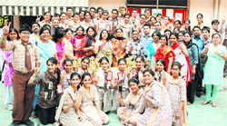 The team of DAV Public School, Lawrence Road, that won the overall trophy in the Mahatma Hansraj Aryan Zonal Youth Festival in Amritsar.
