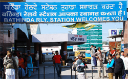 There is no escape from the stairs at the Bathinda station for the passengers. 