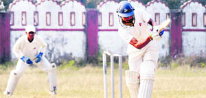 A batsman in action in the Uttarakhand Twenty-20 Cricket tournament in Dehradun on Thursday. 