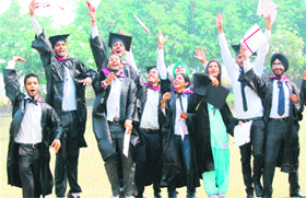 Students of the Continental Group of Institutes are all smiles after the convocation function on Friday.