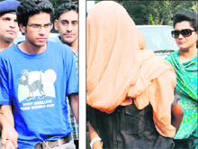 Inderjit Malik, arrested in a kidnap case (left); and the princess and her mother on way to a court in Chandigarh on Friday. 