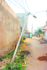  non-functional streetlight at Ward No. 1, Baltana. 