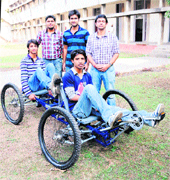 PEC students with Moonbuggy in Chandigarh. 