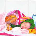 The infant who was found abandoned at Har-ki-Pauri is treated at Womens Hospital in Haridwar on Friday. 