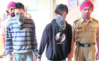 The accused in police custody in Amritsar