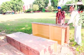 Private carpenters have taken their work to an MC park at Sector 30-A, Chandigarh