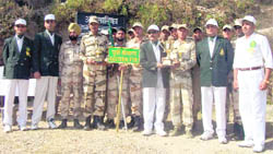 The Eastern Frontier team with the trophy of a rock climbing competition at Mussoorie