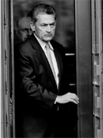 Rajat Gupta, former Board member of Goldman Sachs coming out of the court after being released on bail