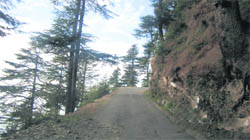 A view of a hazardous road in Chamba distric