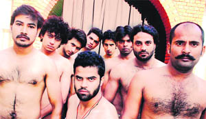 Actors prepare for the play, Andha Yug