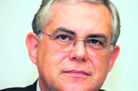 Front-runner: Lucas Papademos, a former deputy head of the European Central Bank, was tipped to emerge as the Greek Prime Minister
