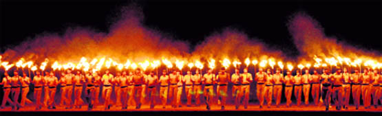 The Chandigarh Police revived the two-decade-old practice of a “mashaal”parade on Tuesday evening on the occasion of Police Week. As many as 192 policemen marched with torches in their hands at the Police Lines in Sector 26, Chandigarh.