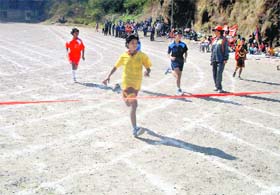The 11th Regional Athletics Meet in progress in Mussoorie on Tuesday