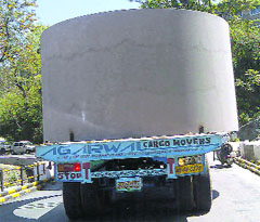 An overloaded truck on its way to the Darlaghat cement plant on the Chandigarh-Manali highway.