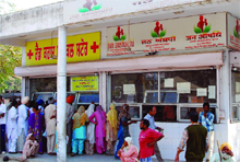 A view of the Red Cross Medical Store and the Jan Aushadhi Store at Civil Hospital in Bathinda.