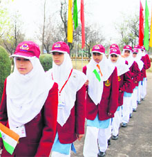 A group of school students are all set to leave for a Bharat Darshan tour in Srinagar on Wednesday