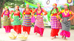 Students perform in a cultural programme at KVS-2, Chandi Mandir, Panchkula.