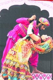 Students perform during the Zonal Youth Festival at Government College, Sector 14, in Gurgaon.