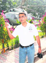 Suprintendent of Police Vivek Priyadarshani, a 1993 batch passout, on the PEC campus in Chandigarh. He is presently investigating the 2G Scam.